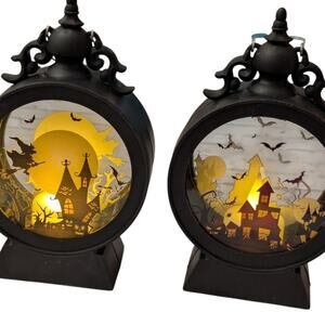 Retro Halloween Lanterns Flameless Candle